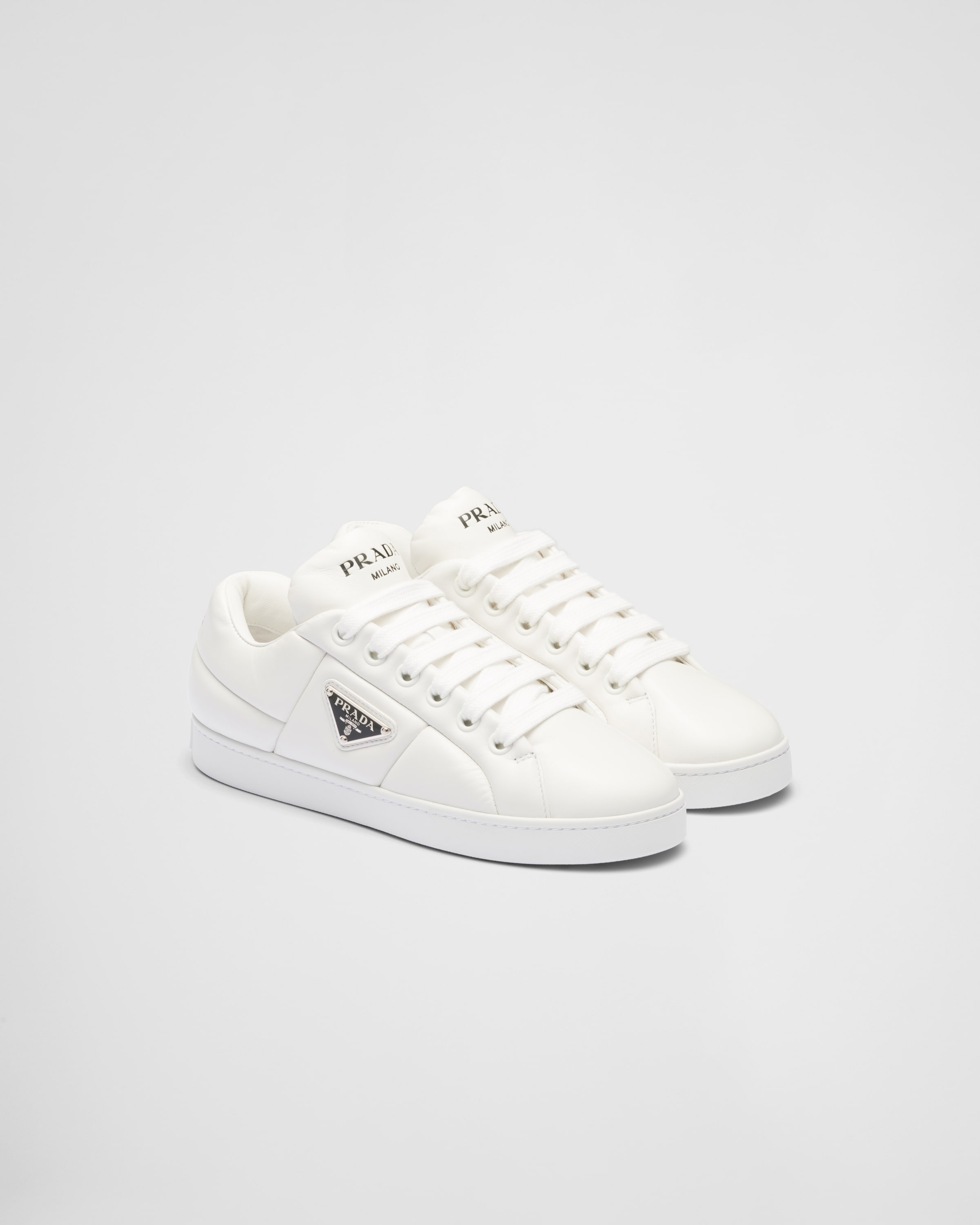 PRADA PADDED NAPPA LEATHER SNEAKERS