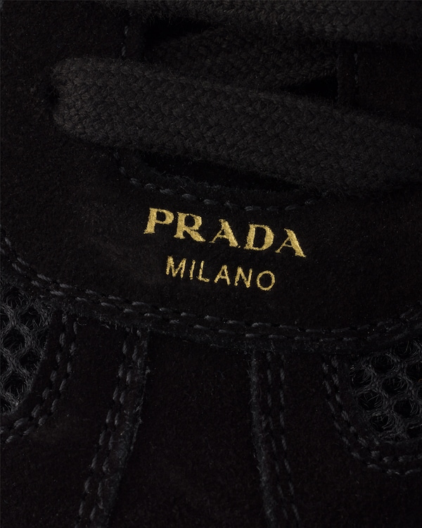 Montecarlo Re-Edition 2005 suede and mesh sneakers - Black Montecarlo Re-Edition 2005 suede and mesh sneakers - Black