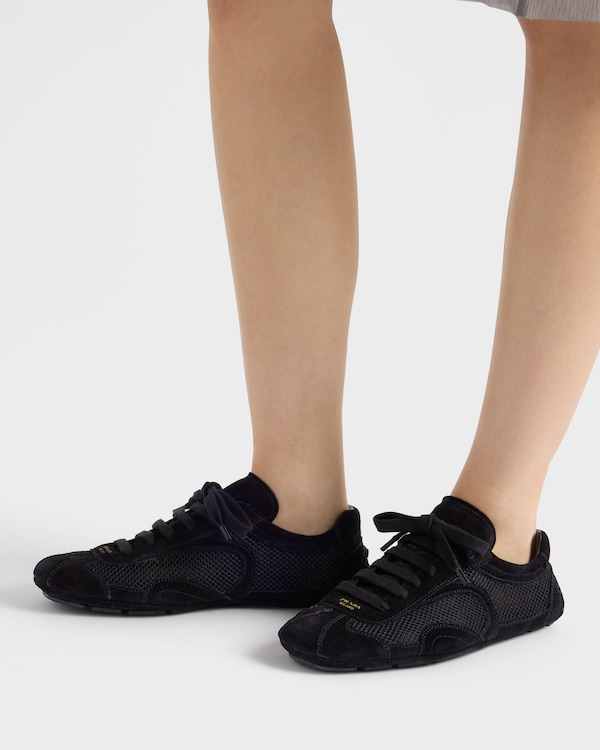 Montecarlo Re-Edition 2005 suede and mesh sneakers - Black Montecarlo Re-Edition 2005 suede and mesh sneakers - Black