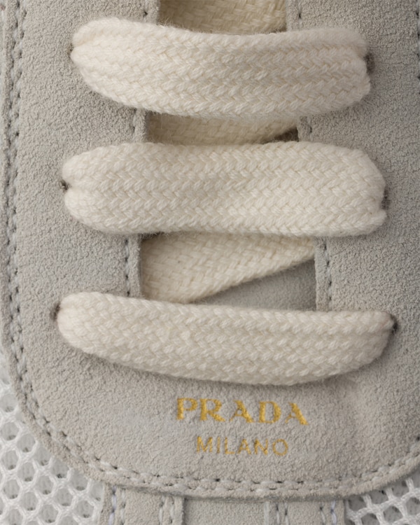 Montecarlo Re-Edition 2005 suede and mesh sneakers - White Montecarlo Re-Edition 2005 suede and mesh sneakers - White