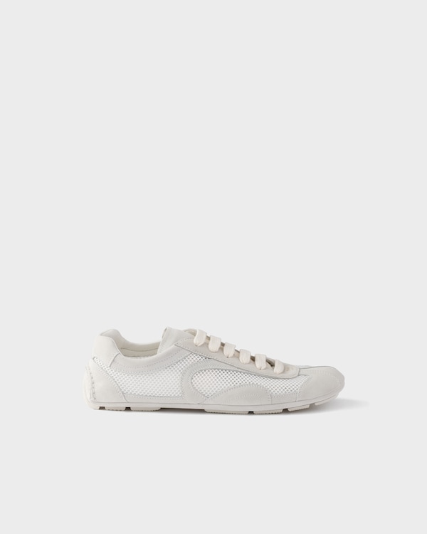 Montecarlo Re-Edition 2005 suede and mesh sneakers - White Montecarlo Re-Edition 2005 suede and mesh sneakers - White