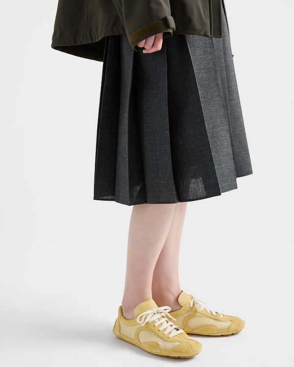 Montecarlo Re-Edition 2005 suede and mesh sneakers - Pollen Yellow Montecarlo Re-Edition 2005 suede and mesh sneakers - Pollen Yellow