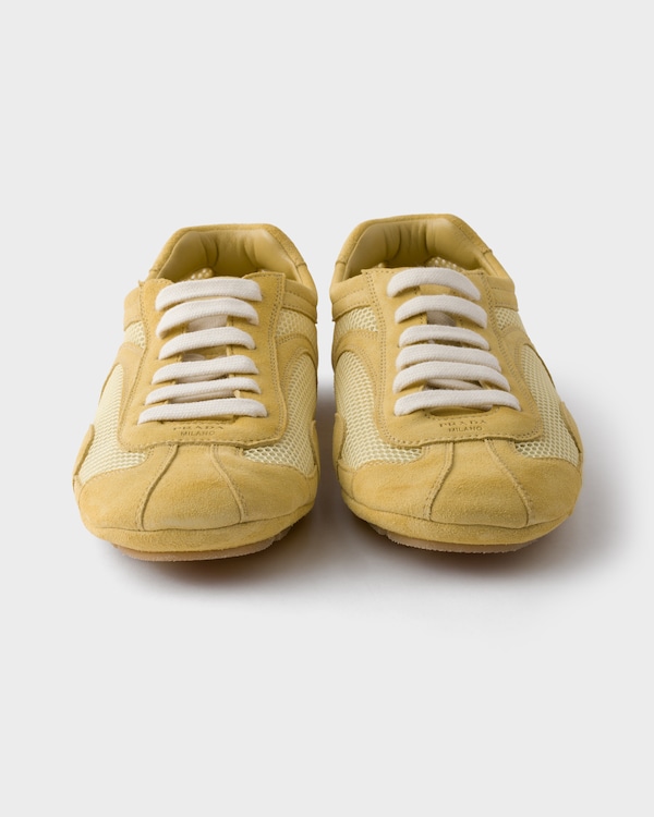Montecarlo Re-Edition 2005 suede and mesh sneakers - Pollen Yellow Montecarlo Re-Edition 2005 suede and mesh sneakers - Pollen Yellow