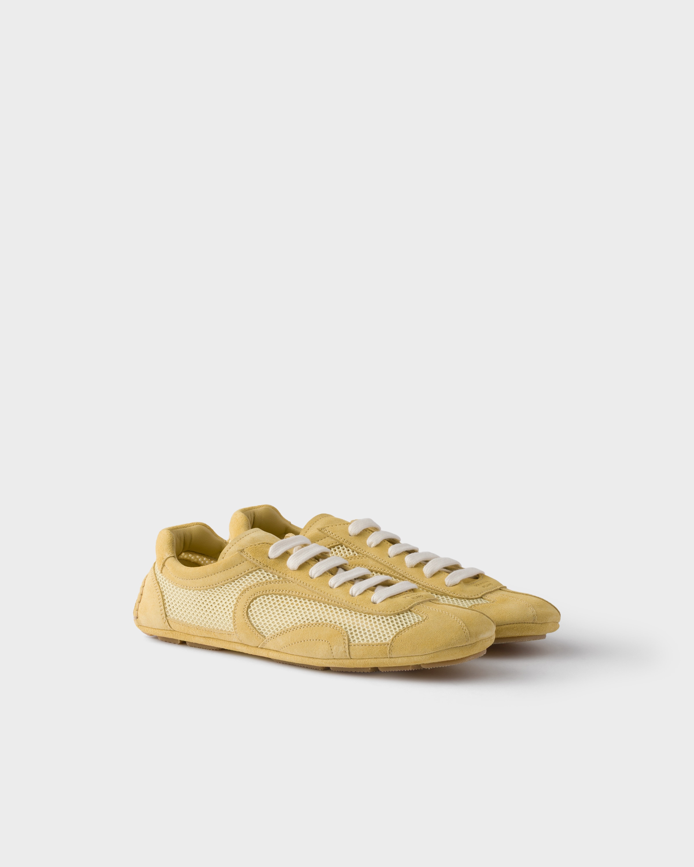 Pollen Yellow Montecarlo Re-edition 2005 Suede And Mesh Sneakers