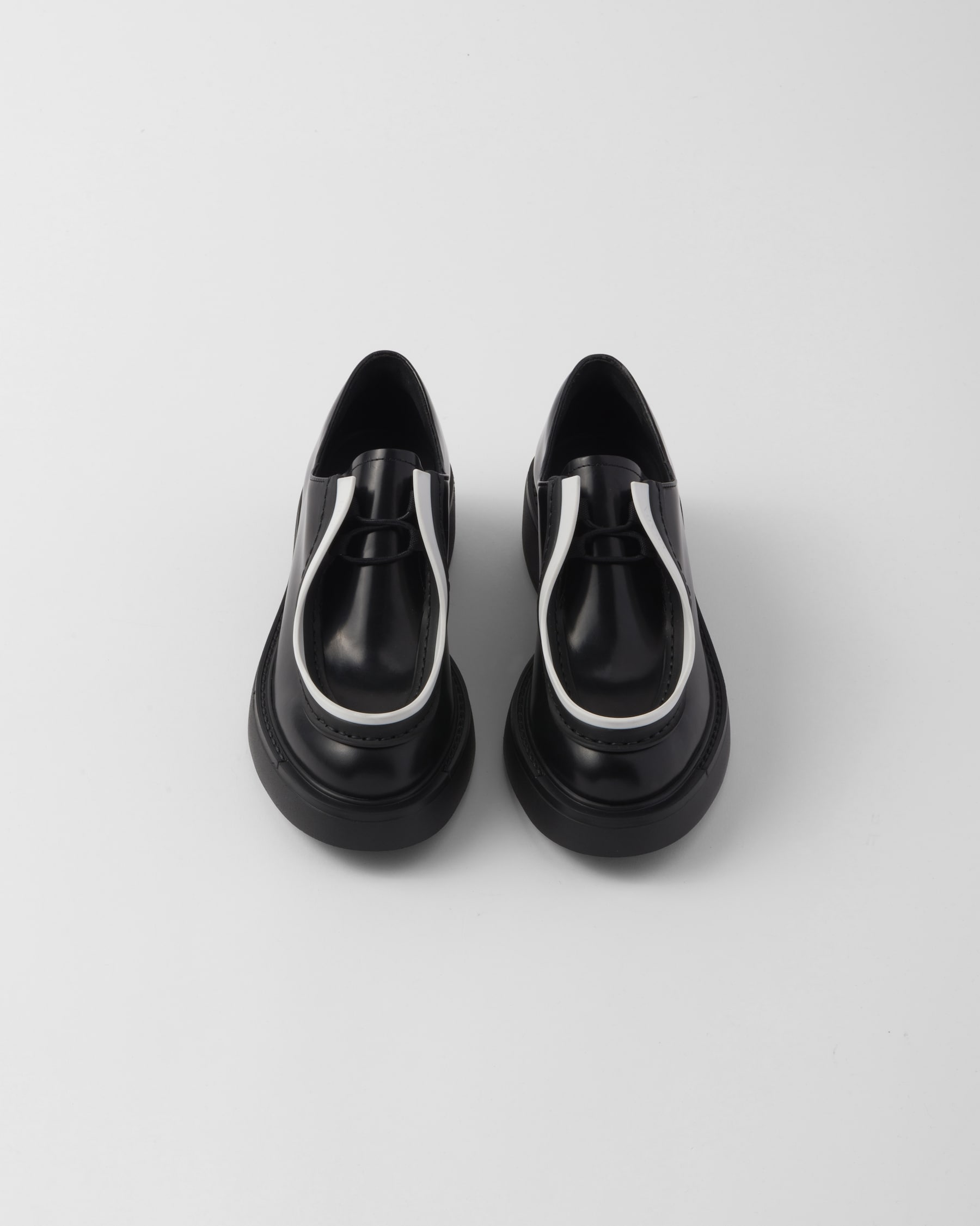 Prada Women Red Leather Lace-Up Shoes main image 1