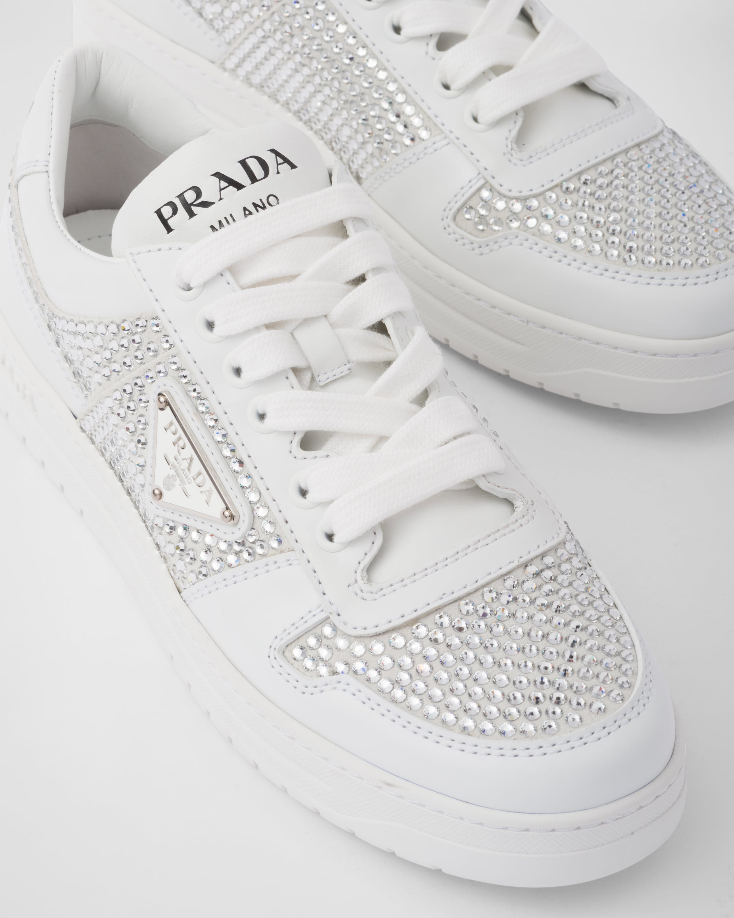 All white deals prada sneakers