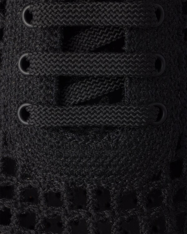 Collapse crochet laced sneakers - Black Collapse crochet laced sneakers - Black
