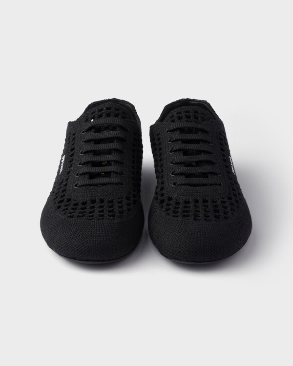 Collapse crochet laced sneakers - Black Collapse crochet laced sneakers - Black