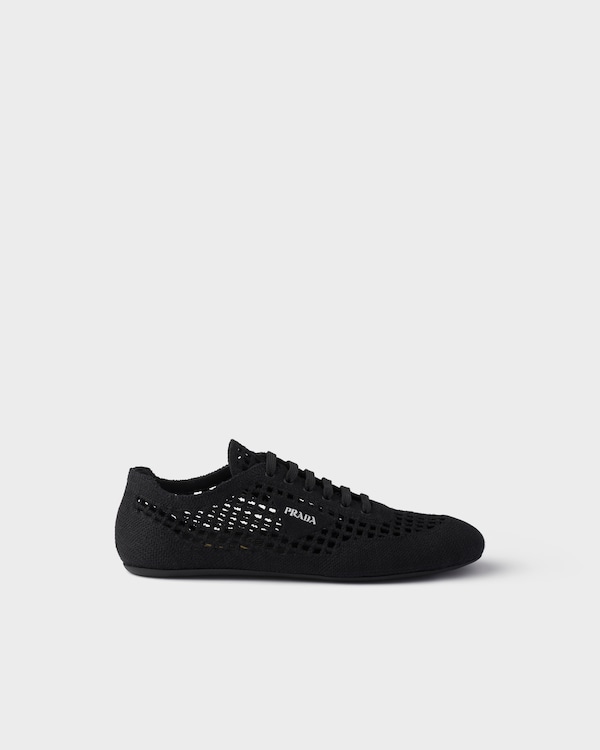 Collapse crochet laced sneakers - Black Collapse crochet laced sneakers - Black