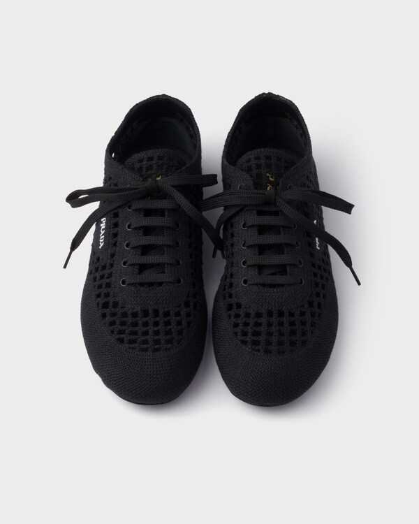 Collapse crochet laced sneakers - Black Collapse crochet laced sneakers - Black