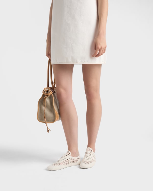 Collapse crochet laced sneakers - Ivory Collapse crochet laced sneakers - Ivory