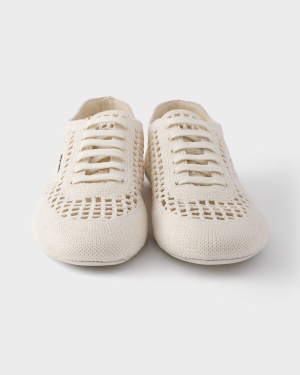 Collapse crochet laced sneakers - Ivory Collapse crochet laced sneakers - Ivory