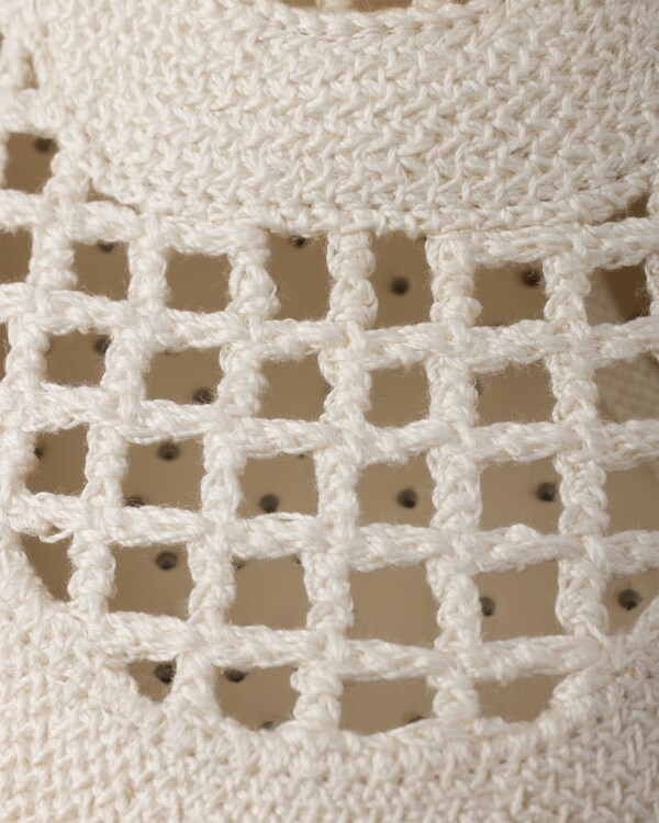 Collapse crochet laced sneakers - Ivory Collapse crochet laced sneakers - Ivory