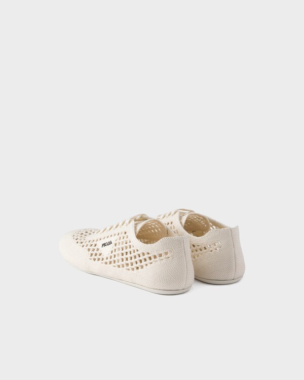 Collapse crochet laced sneakers - Ivory Collapse crochet laced sneakers - Ivory