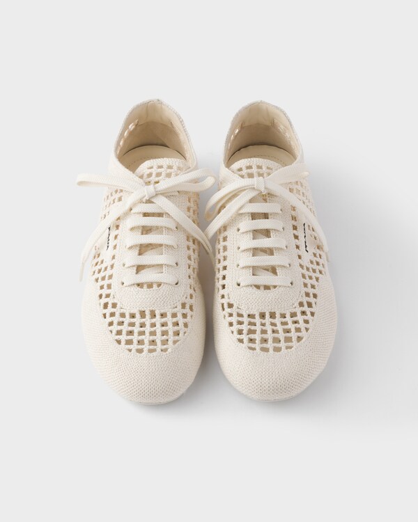 Collapse crochet laced sneakers - Ivory Collapse crochet laced sneakers - Ivory