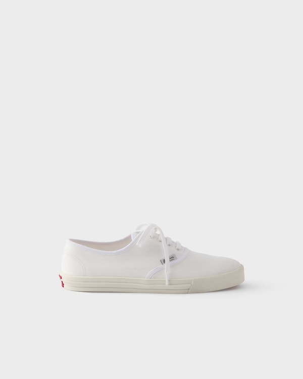 Drill fabric laced sneakers - White Drill fabric laced sneakers - White