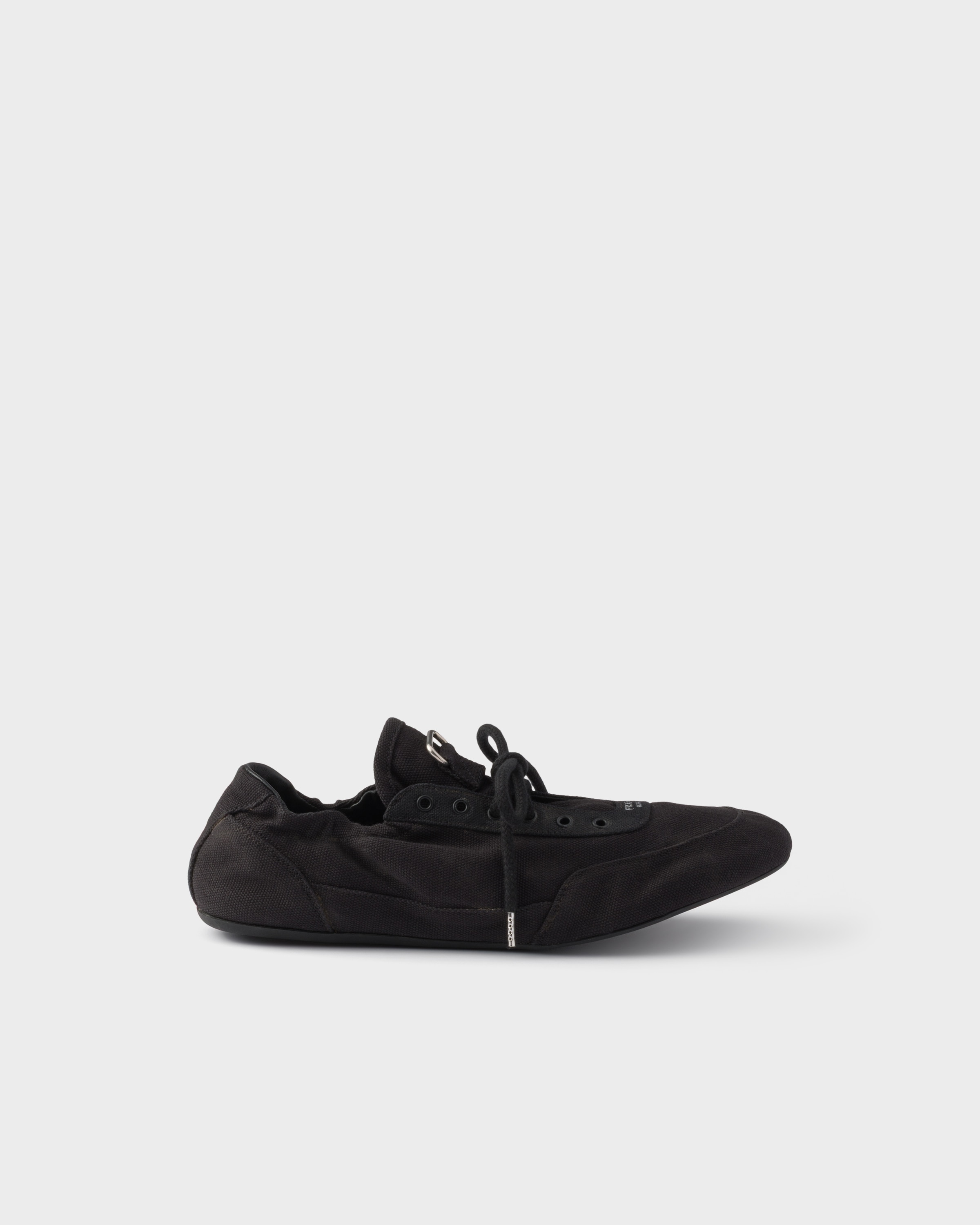 Black Collapse canvas sneakers | PRADA - United States