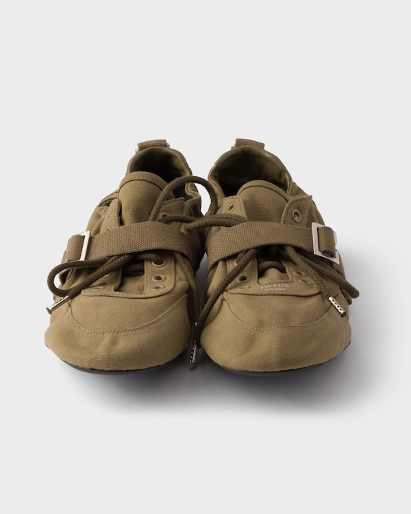 Collapse canvas sneakers with buckled strap - Military Green Collapse canvas sneakers with buckled strap - Military Green