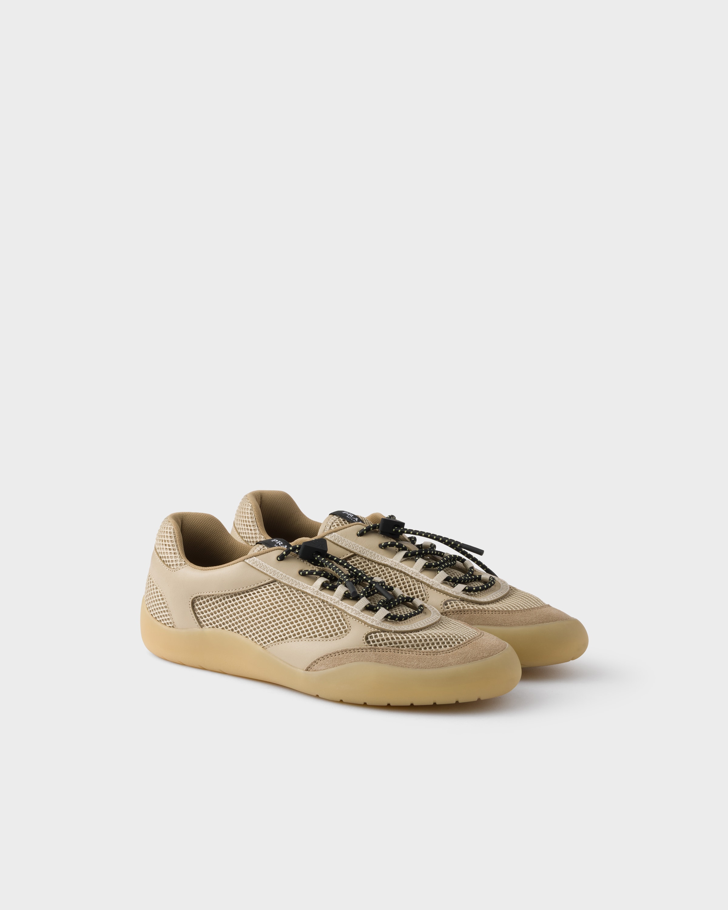 Desert Beige Speedrock mesh fabric sneakers | PRADA - United States
