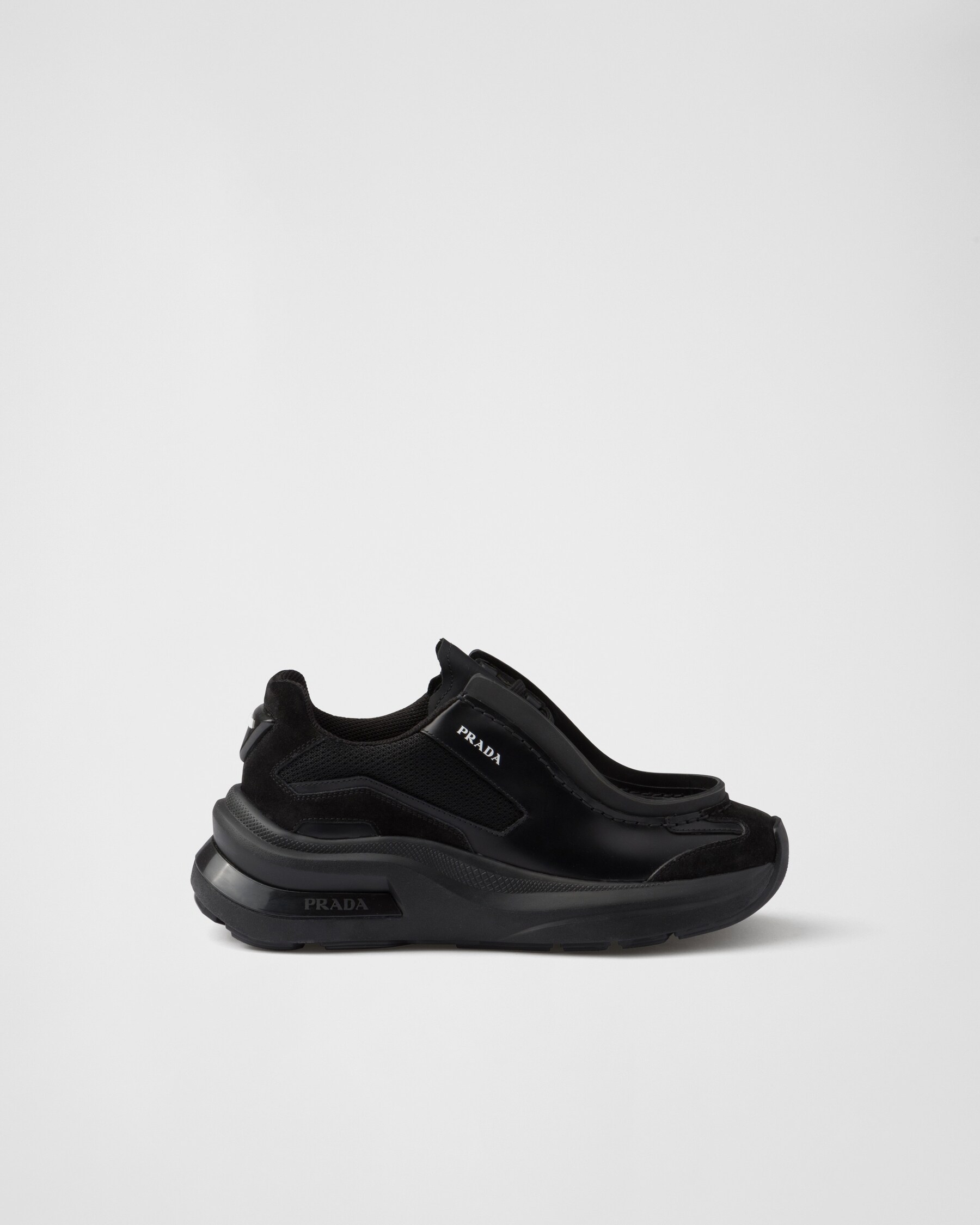 PRADA Nylon Studded belt fabric sneakers shoes 1E813L black 37
