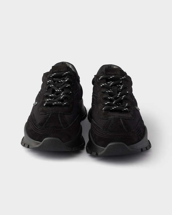 Mesh fabric and suede sneakers - Black Mesh fabric and suede sneakers - Black