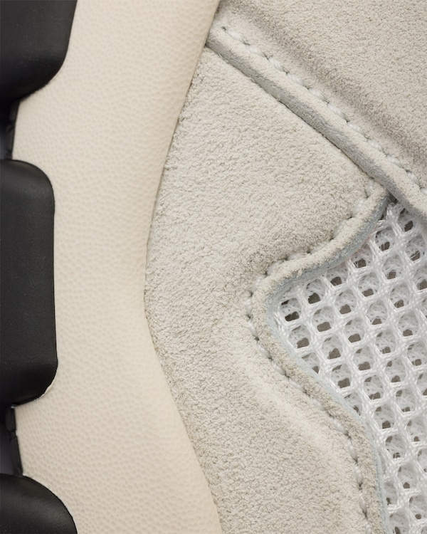 Mesh fabric and suede sneakers - White Mesh fabric and suede sneakers - White