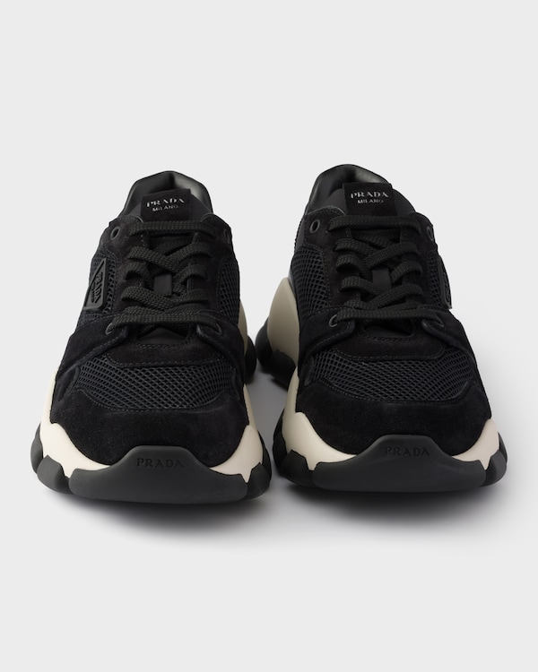 Mesh fabric and suede sneakers - Black Mesh fabric and suede sneakers - Black