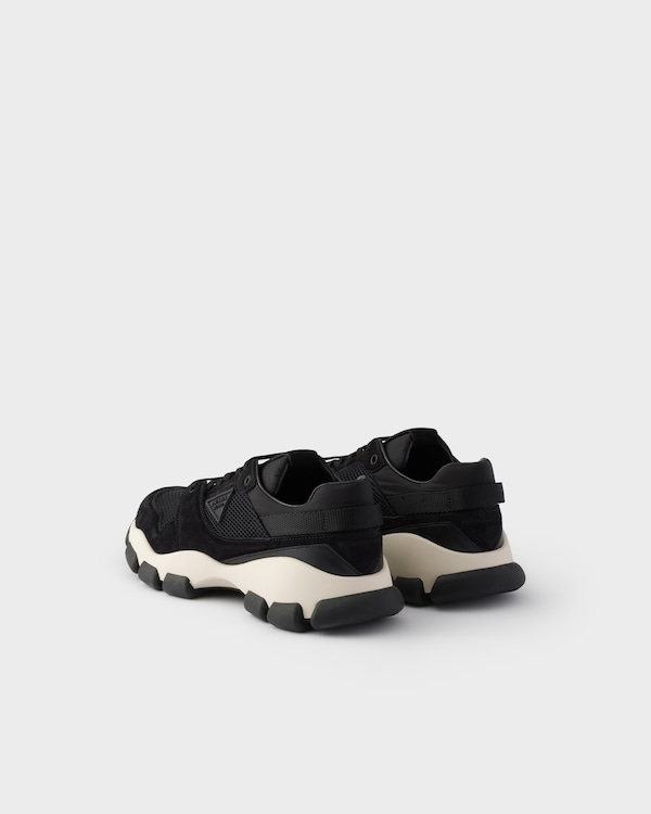 Mesh fabric and suede sneakers - Black Mesh fabric and suede sneakers - Black