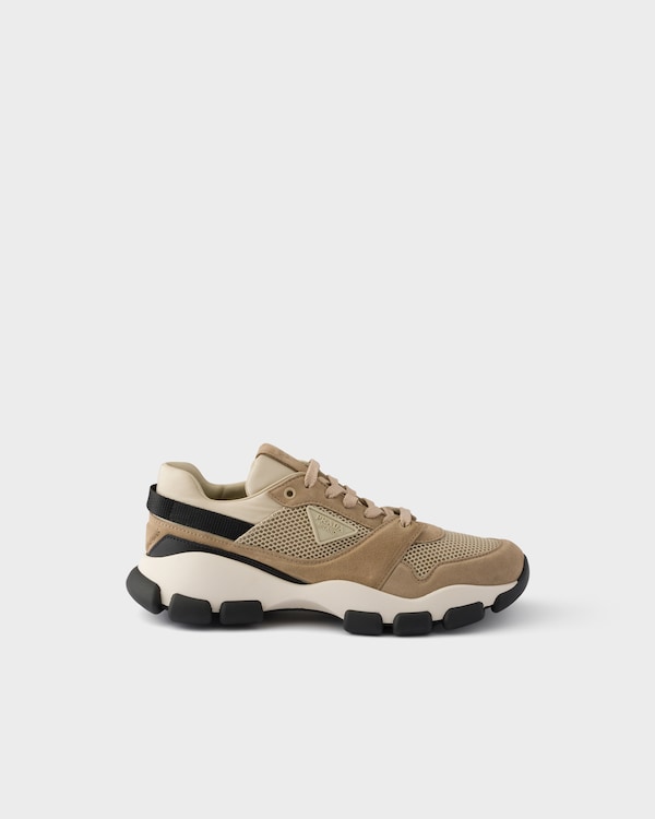 Sneaker aus Netzgewebe und Veloursleder - Wüstenbeige Sneaker aus Netzgewebe und Veloursleder - Wüstenbeige