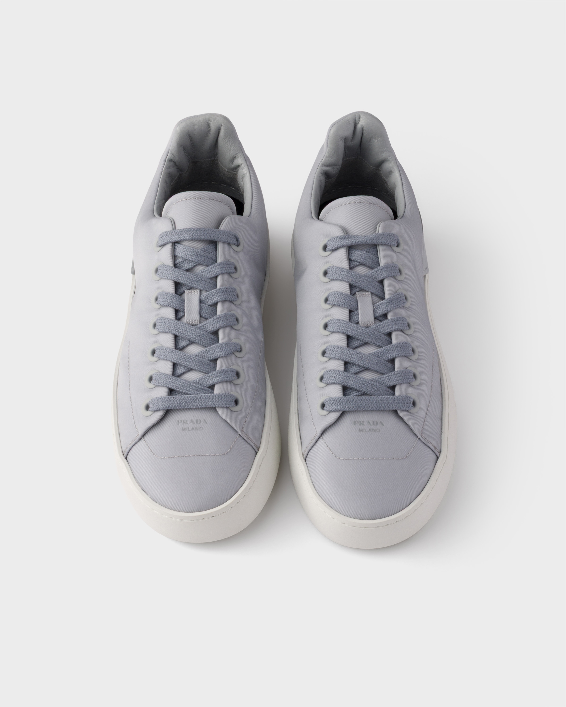 Pearl Gray Court Re-Nylon sneakers | PRADA - United States