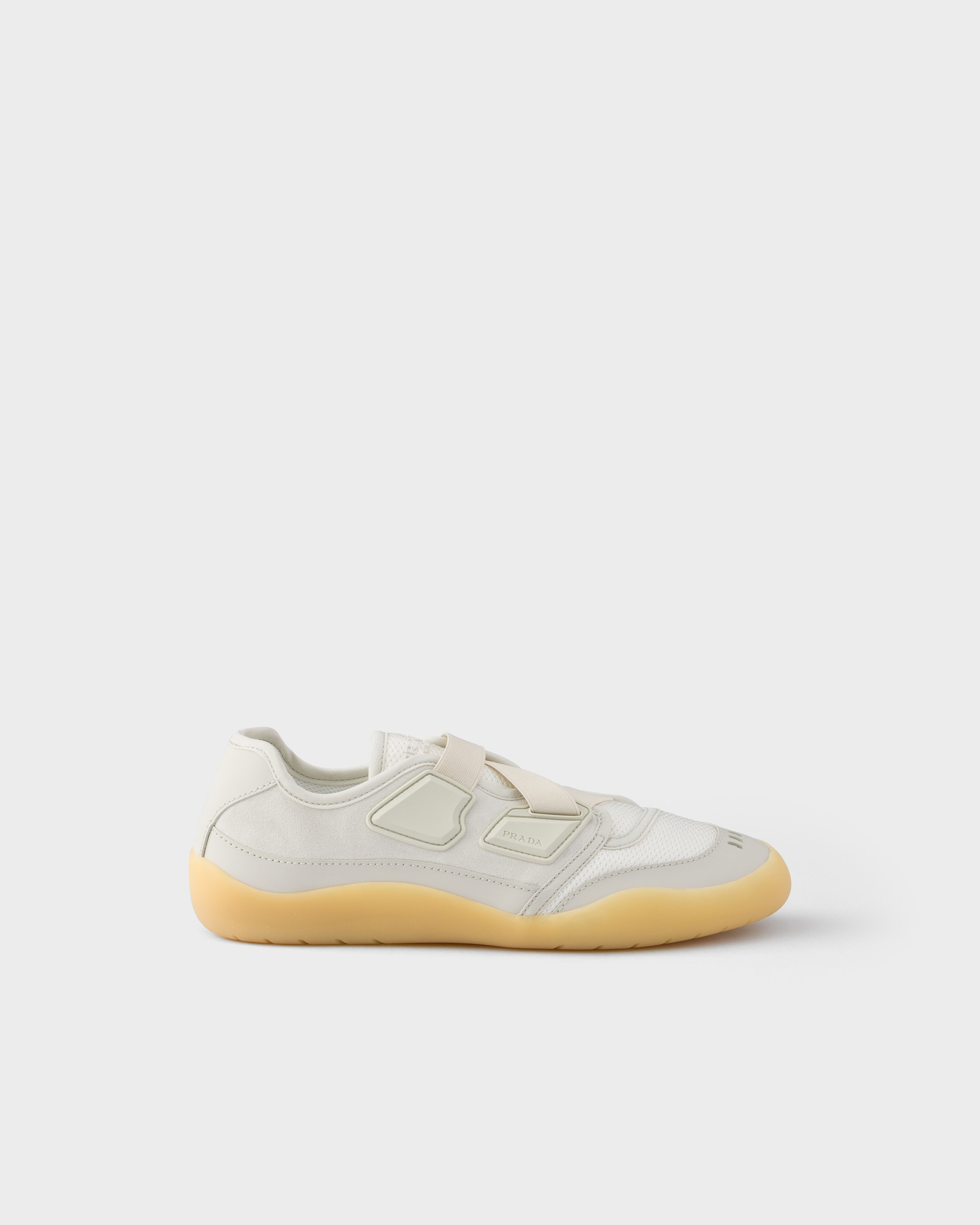 Prada Speedrock technical mesh and leather sneakers