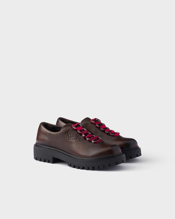 Leather lace-up shoes - Teak Leather lace-up shoes - Teak