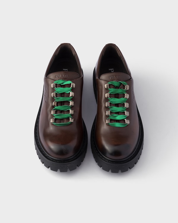 Leather lace-up shoes - Teak Leather lace-up shoes - Teak