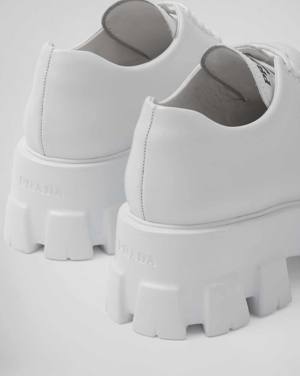 white lace up platforms