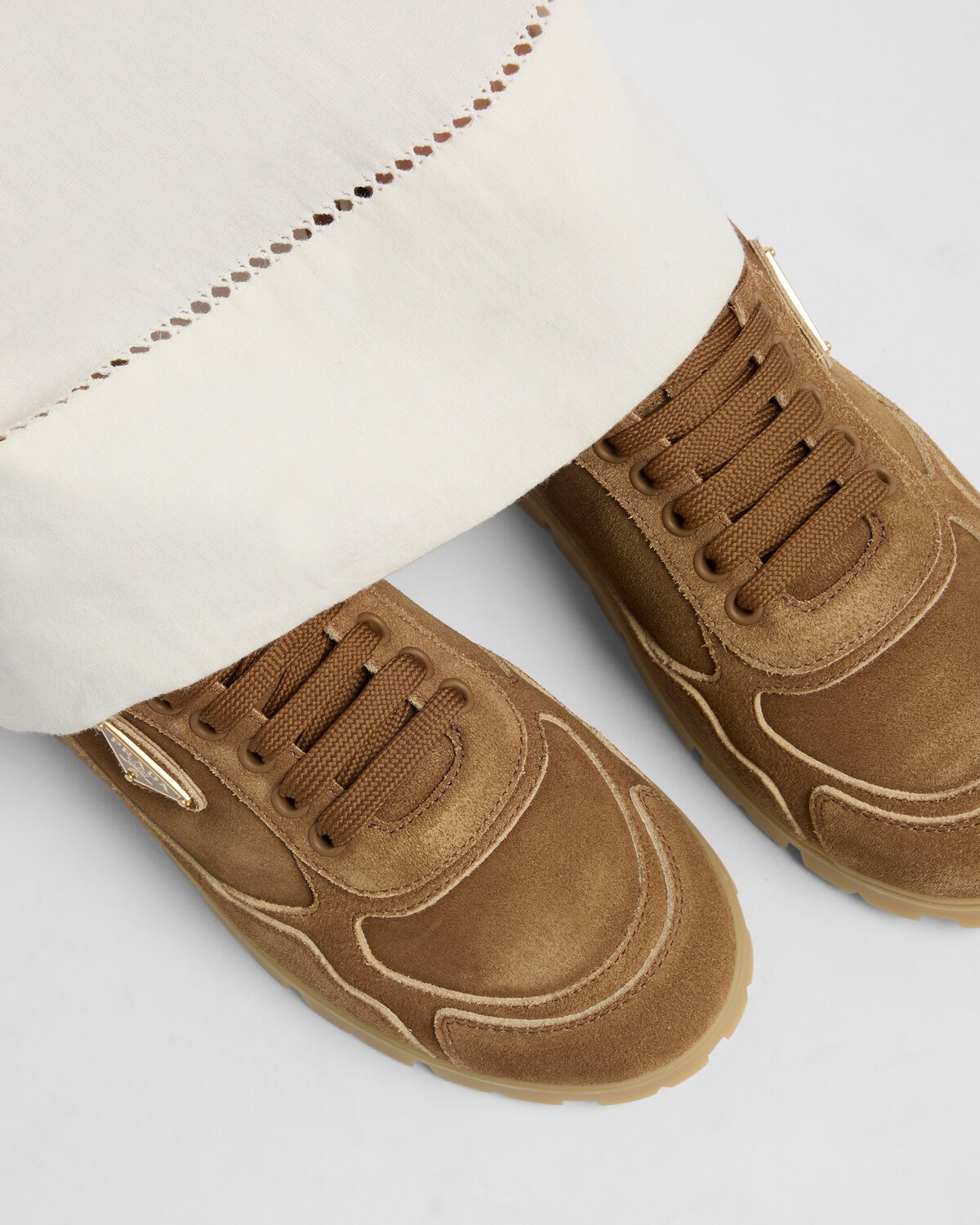 PRA TRAIL FADED SUEDE SNEAKERS CHARCOAL