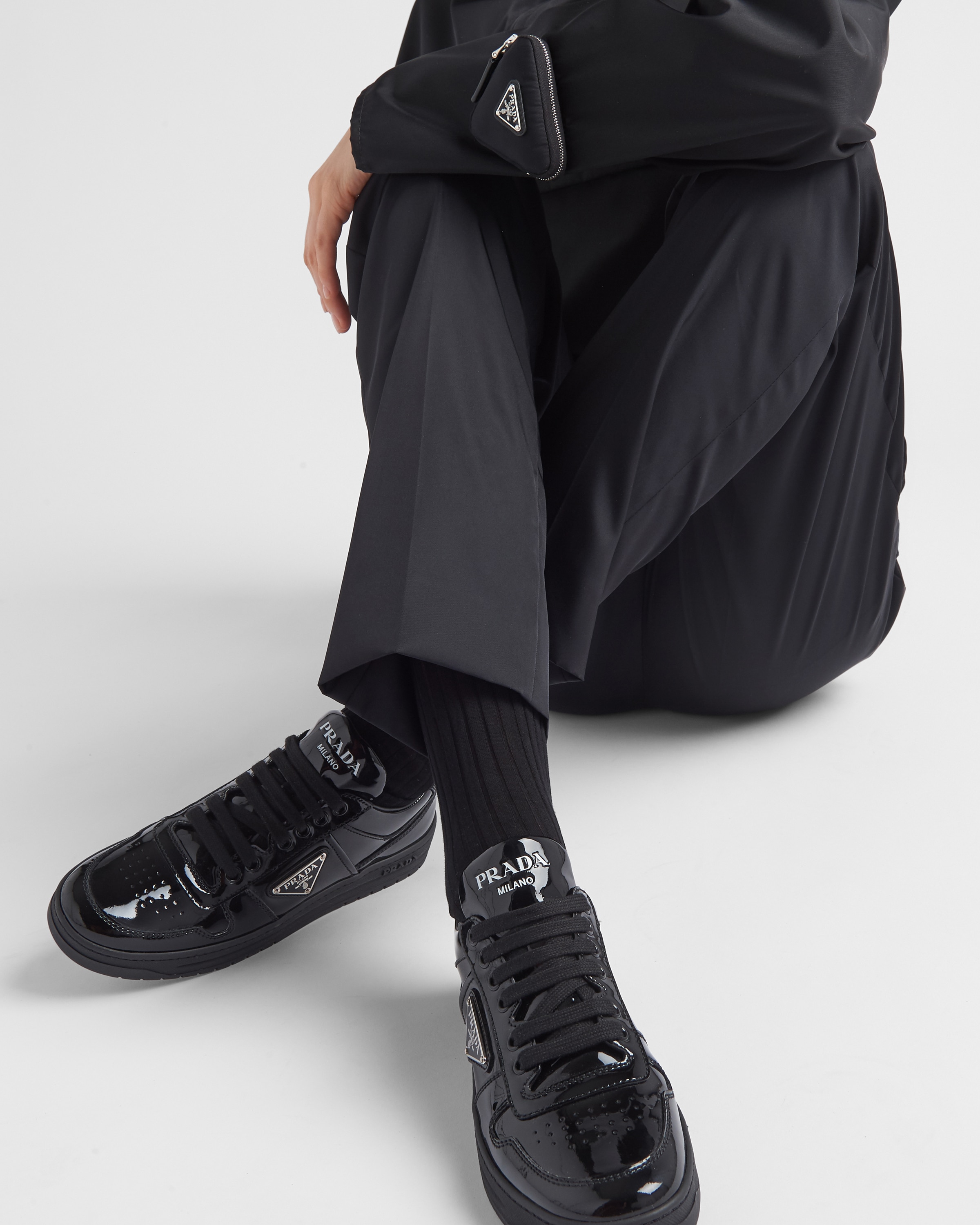 Prada best sale patent sneakers