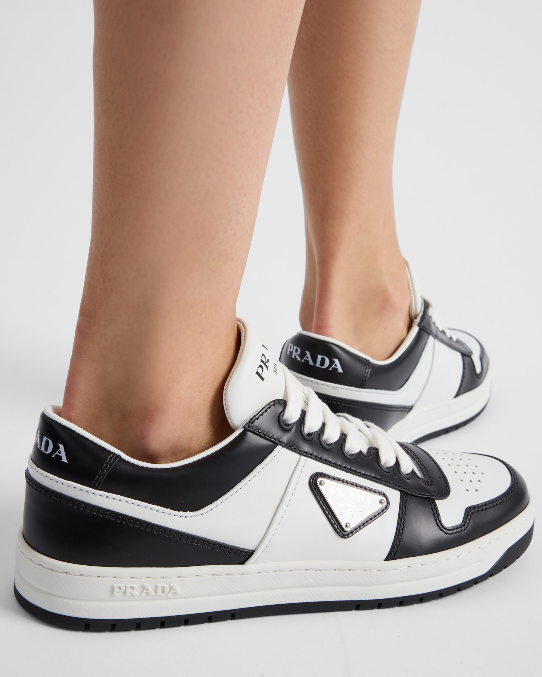 prada leather sneakers womens