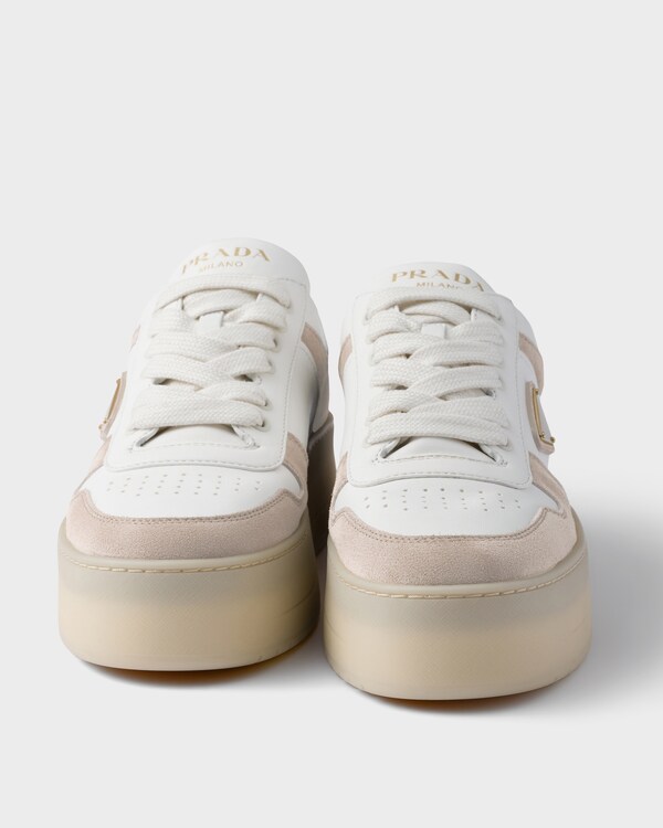 Downtown Bold Re-Nylon and suede sneakers - White/Water Lily Downtown Bold Re-Nylon and suede sneakers - White/Water Lily