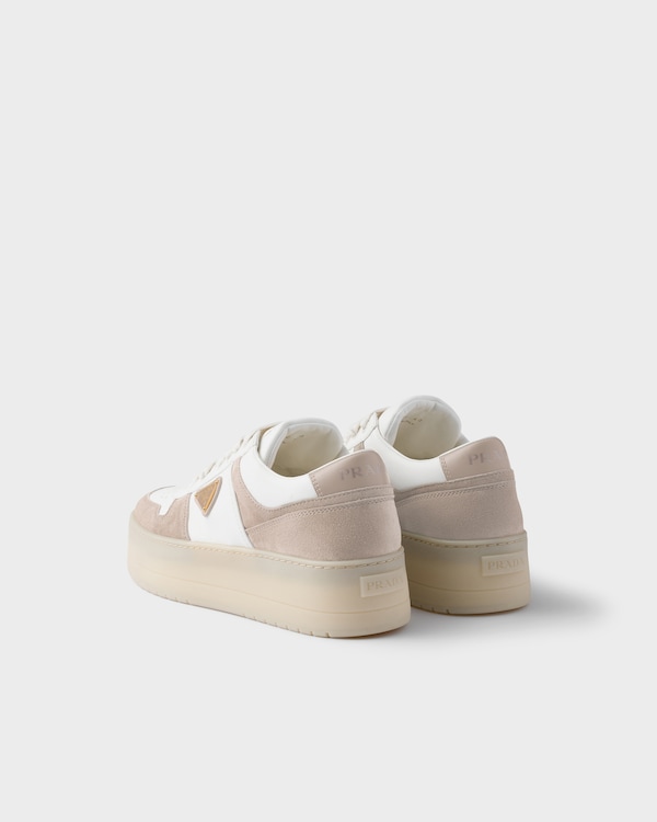 Downtown Bold Re-Nylon and suede sneakers - White/Water Lily Downtown Bold Re-Nylon and suede sneakers - White/Water Lily