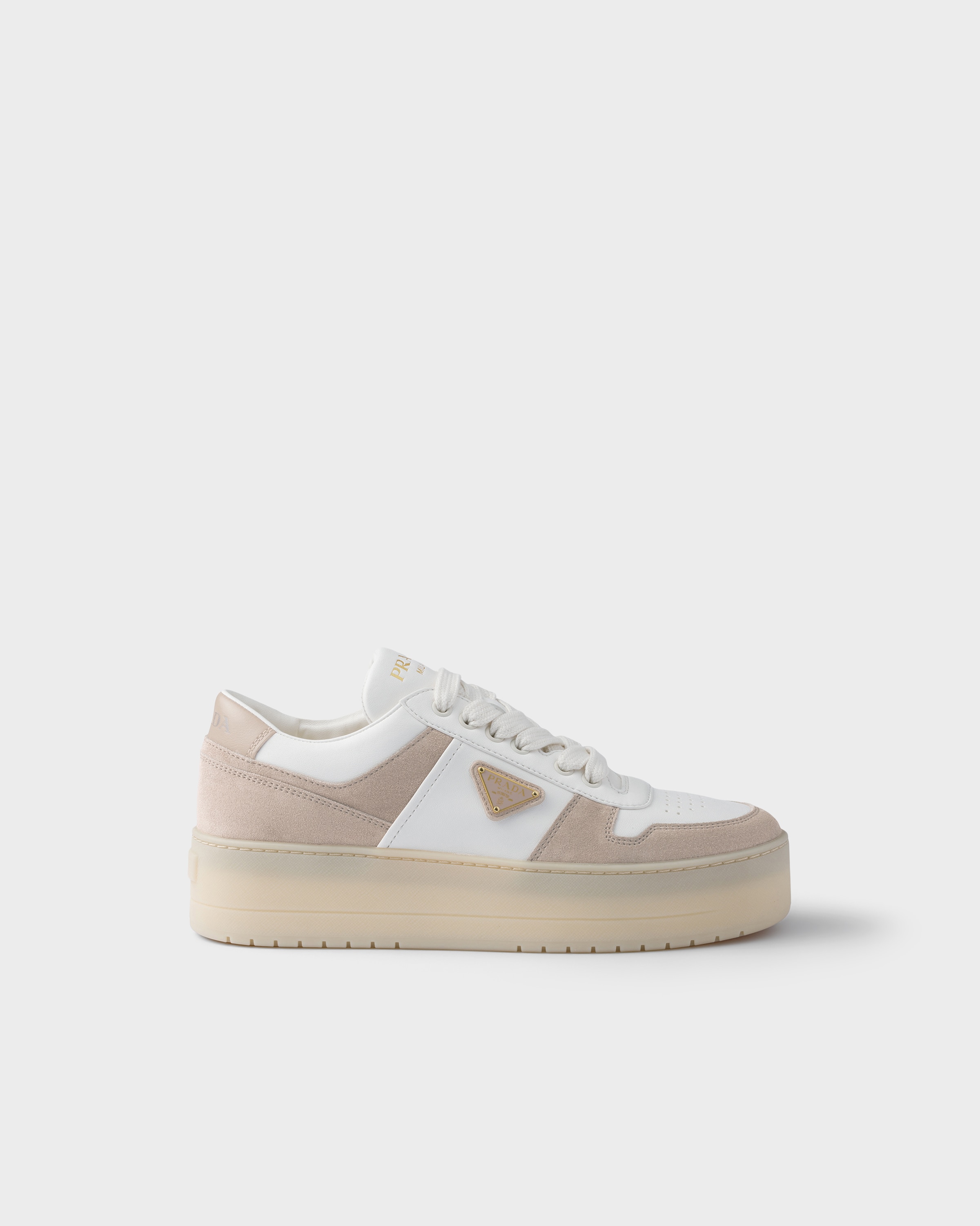 Prada Downtown Bold Re-Nylon and suede sneakers