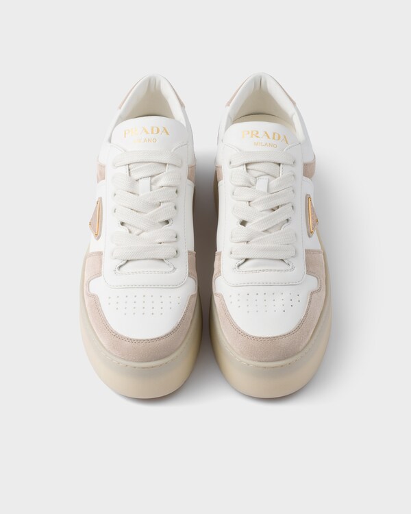 Downtown Bold Re-Nylon and suede sneakers - White/Water Lily Downtown Bold Re-Nylon and suede sneakers - White/Water Lily