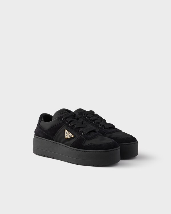Downtown Bold Re-Nylon and suede sneakers - Black Downtown Bold Re-Nylon and suede sneakers - Black