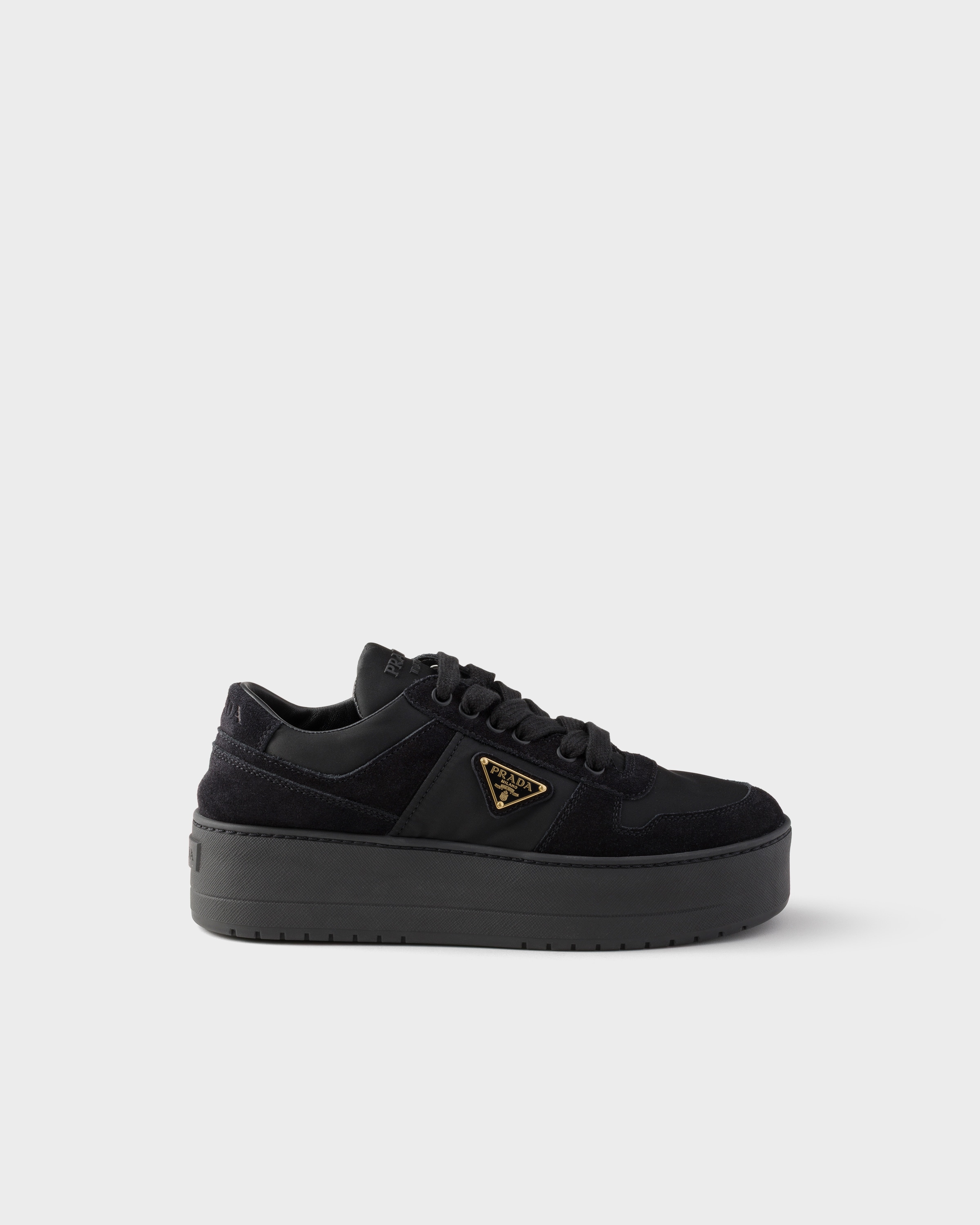 Prada Downtown Bold Re-Nylon and suede sneakers