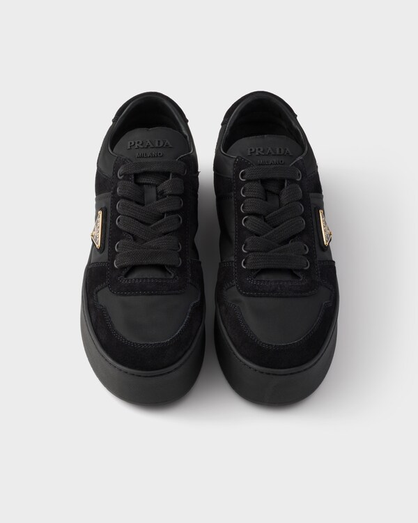 Downtown Bold Re-Nylon and suede sneakers - Black Downtown Bold Re-Nylon and suede sneakers - Black
