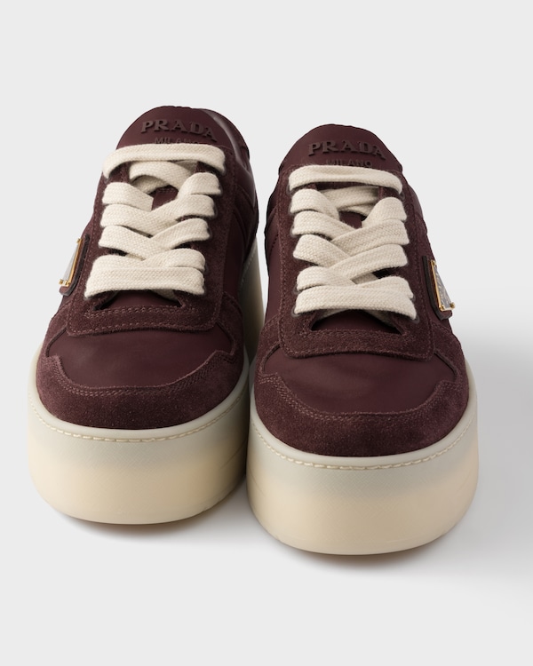 Baskets Downtown Bold en Re-Nylon et en daim - Bordeaux Baskets Downtown Bold en Re-Nylon et en daim - Bordeaux