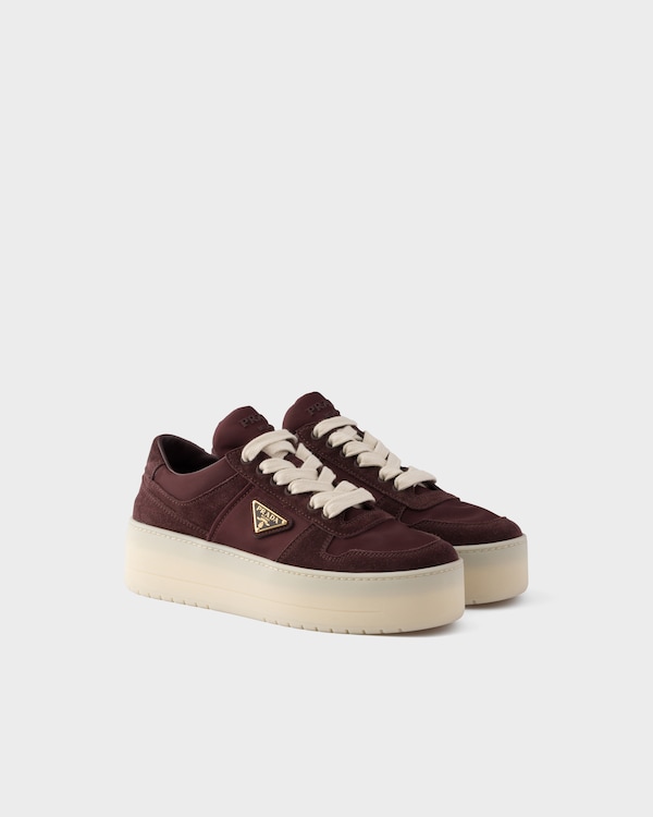 Baskets Downtown Bold en Re-Nylon et en daim - Bordeaux Baskets Downtown Bold en Re-Nylon et en daim - Bordeaux