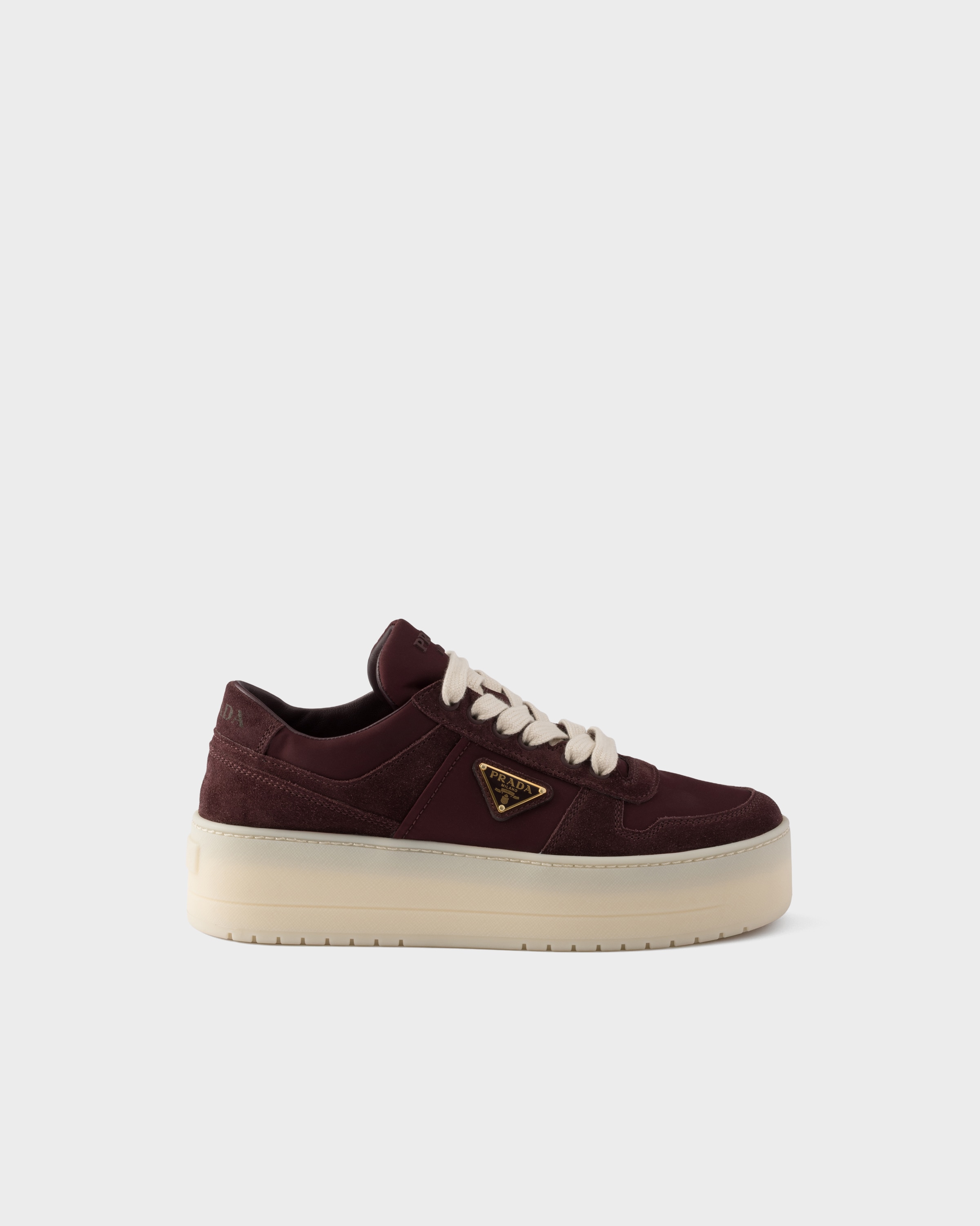 Prada Downtown Bold Re-Nylon and suede sneakers