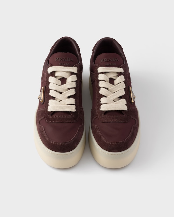 Baskets Downtown Bold en Re-Nylon et en daim - Bordeaux Baskets Downtown Bold en Re-Nylon et en daim - Bordeaux