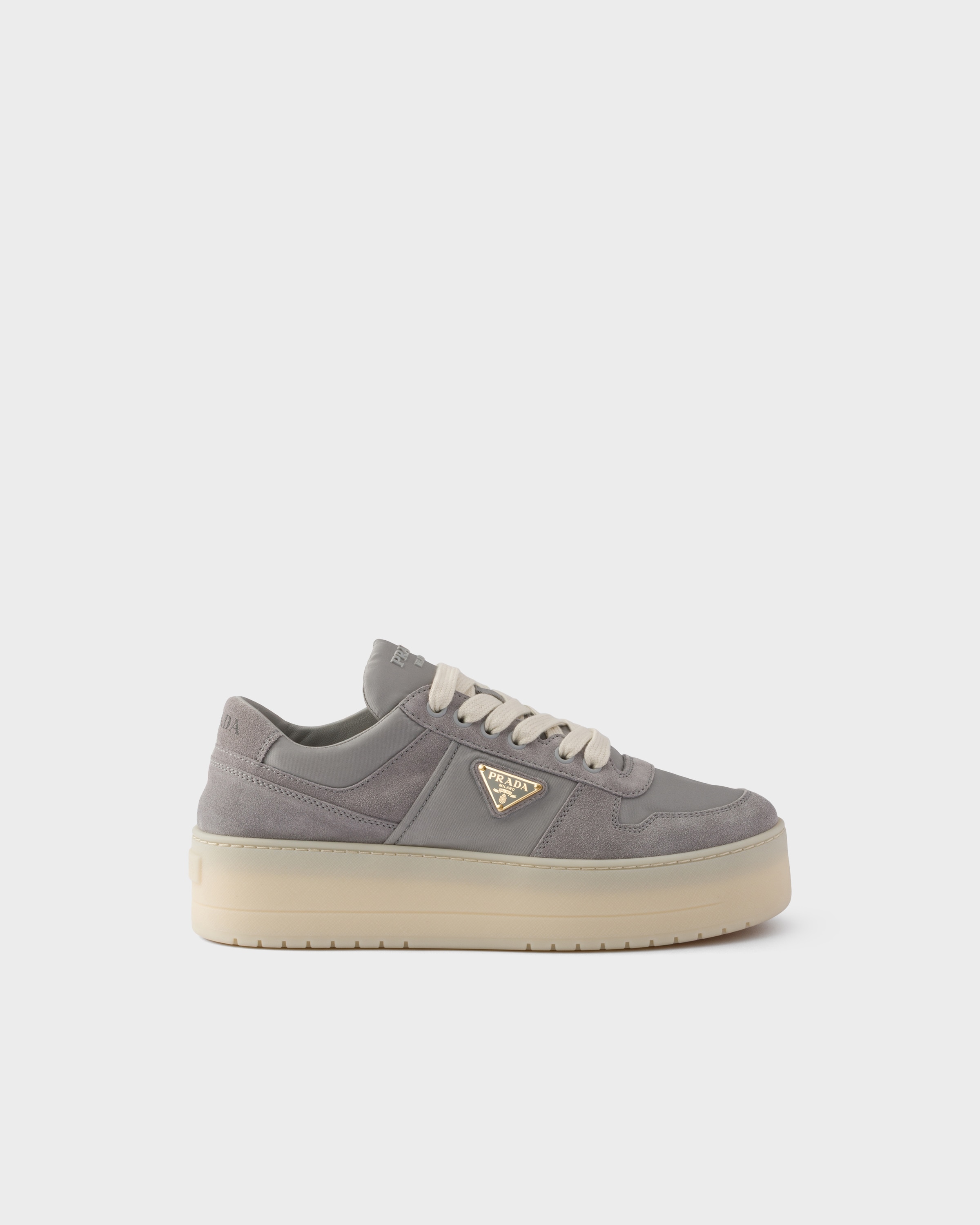 Prada Downtown Bold Re-Nylon and suede sneakers