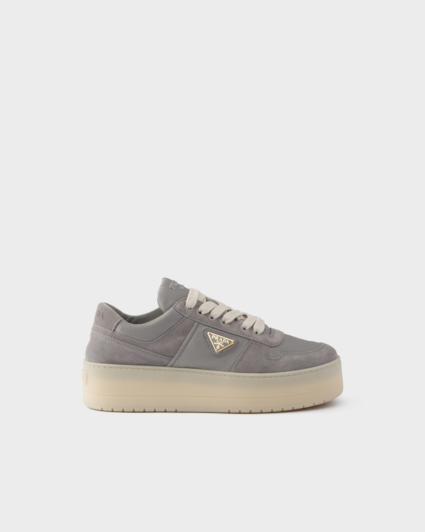 Downtown Bold Re-Nylon and suede sneakers - Granite Gray Downtown Bold Re-Nylon and suede sneakers - Granite Gray